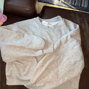 Gray Womens Crop Sweater
